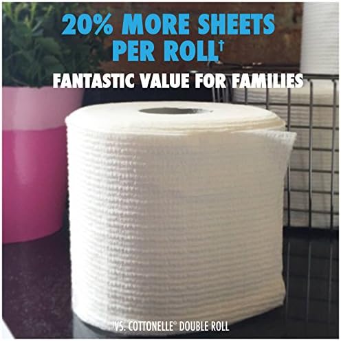 Cottonelle CleanCare Family Roll Papel higiênico, tecido de banho, rolos de papel higiênico ultra macio com