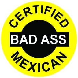 3pcs certificados Bad Ass mexicano Funny Hard Hard Hard/capacete