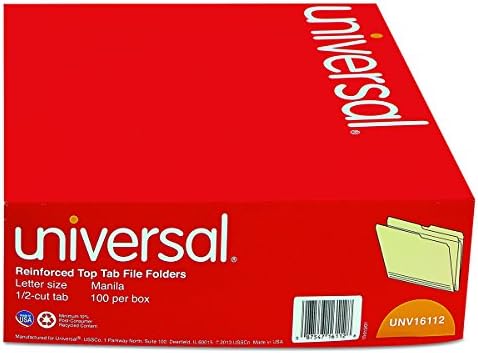 Pastas de arquivo universal 16113, 1/3 de corte variado, guia Top Top, letra, manila