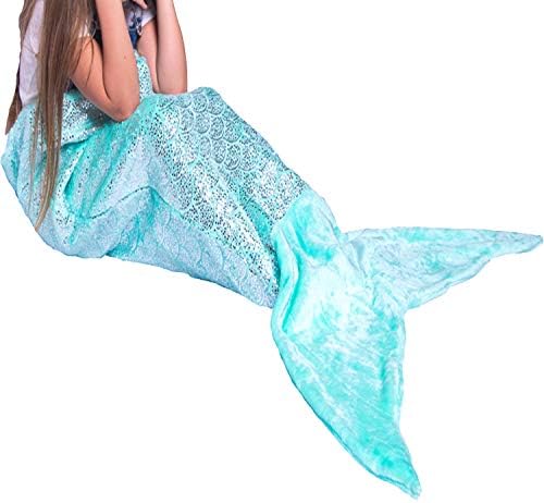 Pixiecrush Mermaid Tail Clanta para adolescentes/adultos e crianças grossas e luxuosas super confortáveis ​​lã