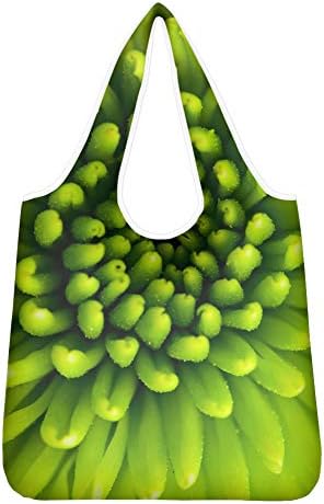Saco de Tote Verde Chaqlin para Mulheres, Bolsa de Mercearia Reutilizável, sacos fofos, bolsa de compras