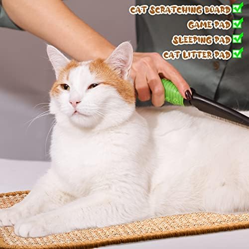 4 PCs Cat Scratcher Mat sisal gato arranhando tapete de arranhão para gato com fita adesiva Tapete de raspadinha