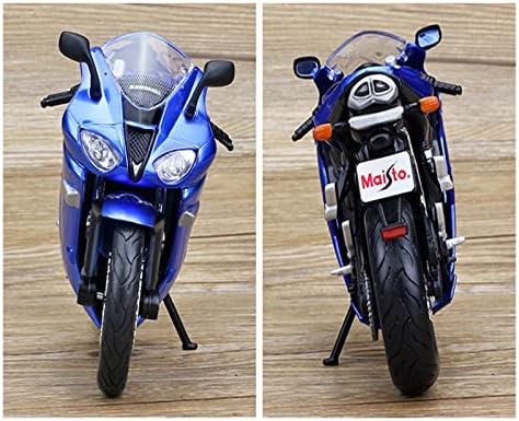 Veículos modelo de escala Apliqe para 1:12 Kawasaki Ninja ZX-6R Blue Casting Loy Motorcycle Model Toy Modelo Cool