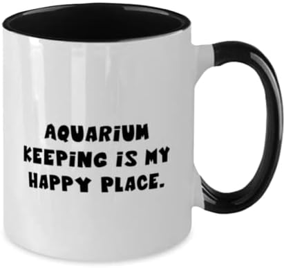 New Aquarium Keeping, Aquarium Keeping Is My Happy Place, Holiday Two Tone 11oz caneca para manutenção
