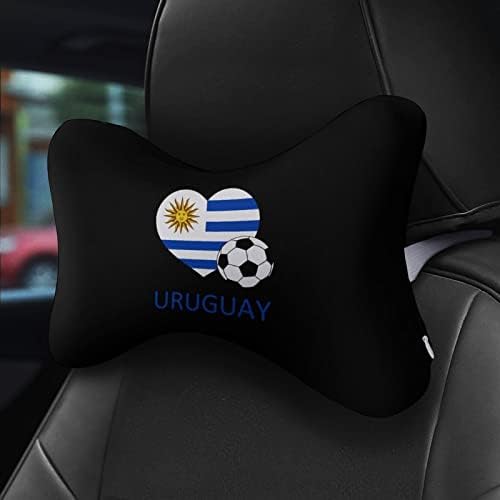 Love Uruguai de futebol travesseiro de pescoço 2 PCs Local de pescoço de cabeça respirável