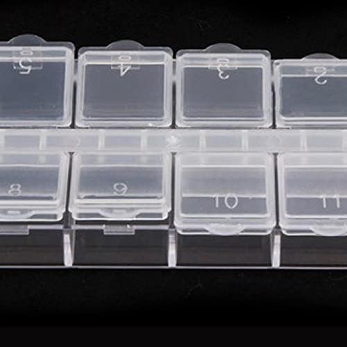 CHYJOEY 8 PCS Contêiner de armazenamento transparente - 12 células/caixa, caixa de organizador