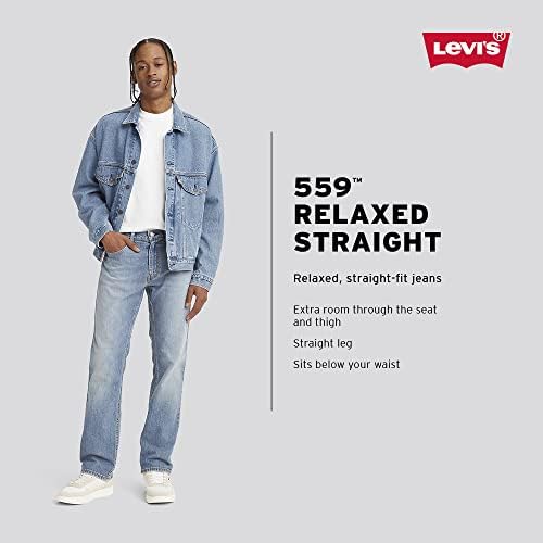 Os jeans retos descontraídos dos homens de Levi 559