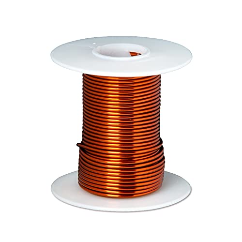 Fio de ímã, 240 ° C, fios de cobre esmaltados pesados, 18 awg, 1,0 lb, 199 'comprimento, 0,0437 de diâmetro,