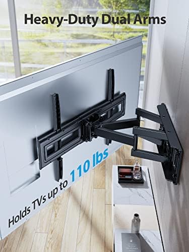 Pipell Full Motion TV Montagem de parede Suporte para 37-75 polegadas LCD, QLED, TVs curvas planas