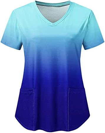 Tops brancos para mulheres Casual e manga curta Camisa de verão em casa feminina Raglan Colorblock Thin