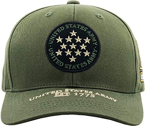 Oficial do Exército dos EUA licenciado Qualidade Premium Somente Vintage Vintage Hat Hat Cap,