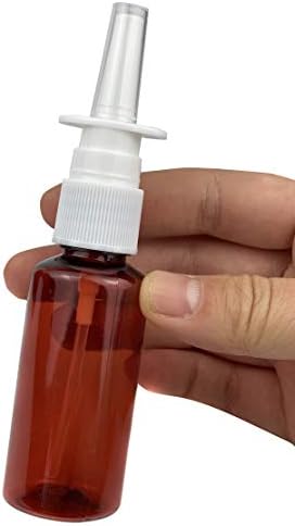 12pcs 30ml 1oz recarregável âmbar plástico fino névoa nasal garrafas de spray nasais Atomizadores
