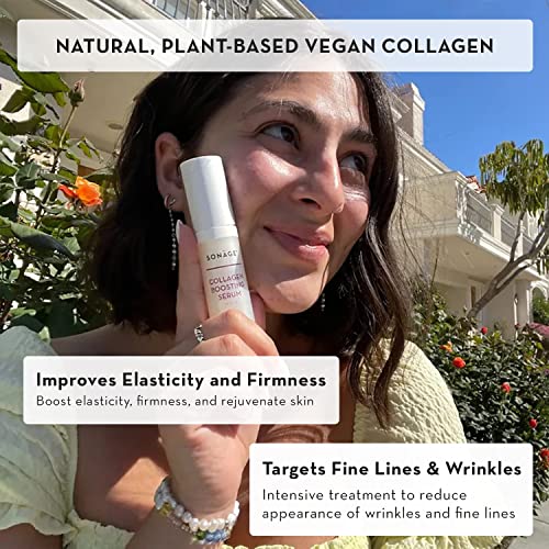 Sonage Collagen Serum para rosto | Soro rechonchudo com colágeno vegano à base de plantas | Suaviza linhas