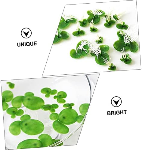 ABAODAM 54PCS Decoração de folhas Mini plantas artificiais Plantas de aquário artificial Decorações