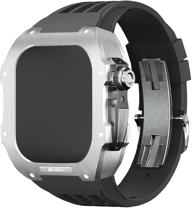 Caixa de relógio de luxo Cnhkau e kit Mod Band para Apple Watch Series 8 7 45mm, Modificação de pulseira