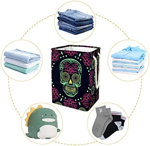 Cesto de lavanderia cesto de roupa dobrável com alças de armazenamento destacável, organizador de banheiro,