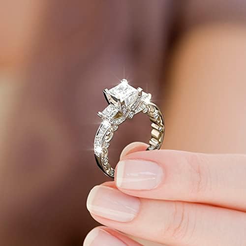 Anel de corrente para mulheres anéis de conjunto 7 anel de diamante popular anel requintado de jóias de moda
