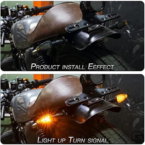 AholicShop 4 PCs Luzes de sinal de giro de motocicleta Indicadores fluindo 15 LED 12V Indicador de LED de moto
