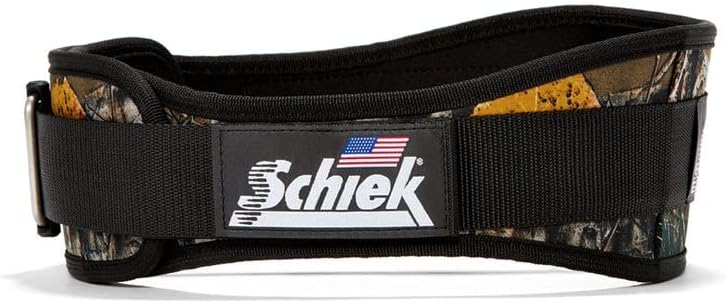 Schiek Sports 2004 Cinturão de levantamento - 4,75 polegada de suporte lombar para levantamento de