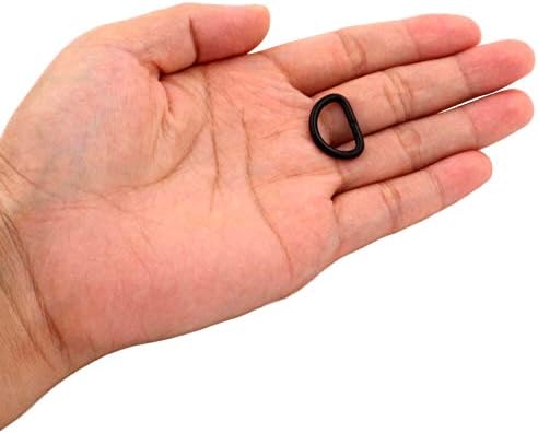 Fivela de anel preto de metal genérico 0,6 de diâmetro interno anel de loop para pacote de goleiro