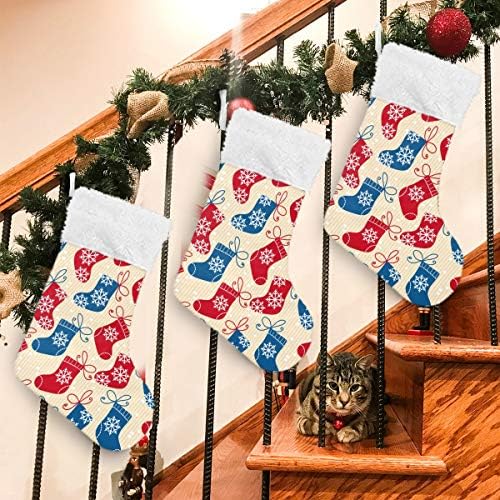 Meias de Natal de Alaza, clássico clássico personalizado decorações de meia para férias em família
