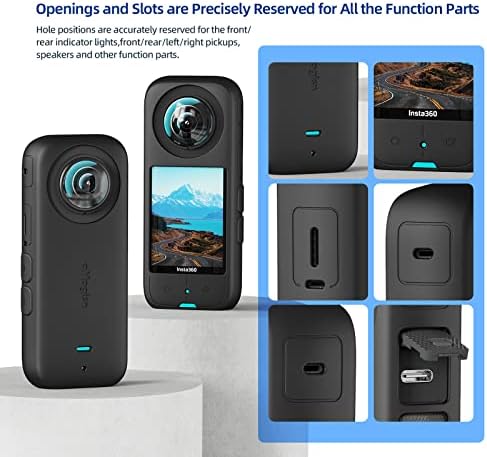 Zlit Silicone Capa Case Fit for Insta360 X3 Ação panorâmica Câmera de protetor de capa Acessórios para capa