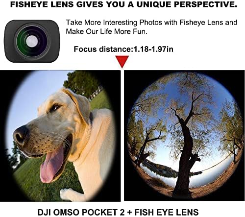 Lente Fisheye para DJI Pocket 2/DJI OSMO Pocket, Crie um vídeo de vídeo místico circular divertido e exclusivo,