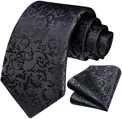 HISDERN PAISLEY laços para homens lenços de gravata sólidos Lençóis florais da gravata e bolso quadrado