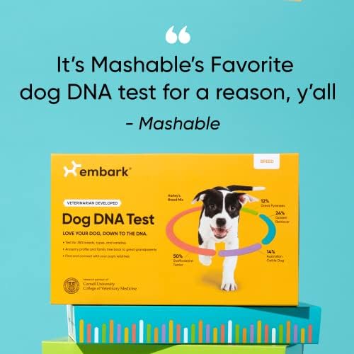 Kit de identificação de raça embarca | Teste de DNA para cães mais preciso | Teste 350+ raças