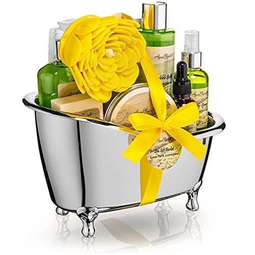 Cestas de presentes de spa para mulheres - banho de luxo com chá verde e kit de spa - kit de spa inclui
