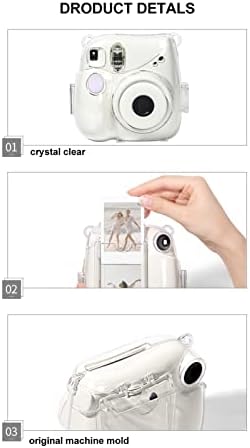 Caso claro de proteção para fujifilm Instax Mini 7 Plus, Caso de proteção de proteção transparente