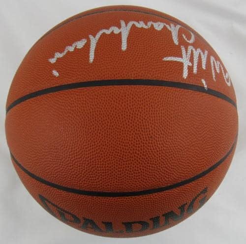 Wilt Chamberlain assinou autografos de automóvel Wilson NBA Basketball w/Auto Grade 10 JS - Basquete autografado