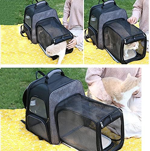NSDRBX Pet Mackp, mochila extensível de cães, design transparente e impermeável, com entrada