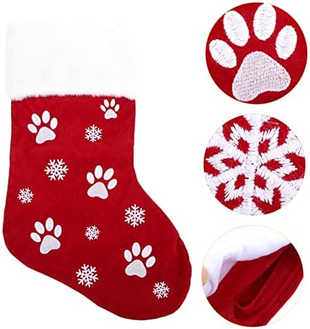 Besportble 1pc Meias de Natal Ornamentos de Chrismas Red Chrismas Decor Decor Snowflake Stoque Papai Noel para