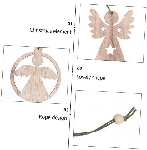 ibasenice 24pcs corda decoração fatias de cortes de madeira de madeira embelezas de madeira elementos de renas