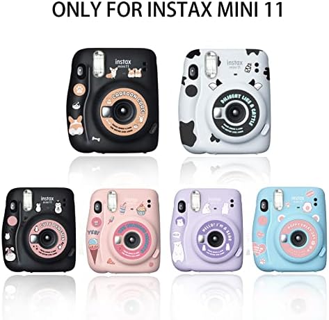 Rieibi Mini 11 Caso - Caso de proteção claro para Fujifilm Instax Mini 11 Câmera instantânea - Crystal Hard