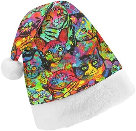 Rainbow Cats chapéu de natal