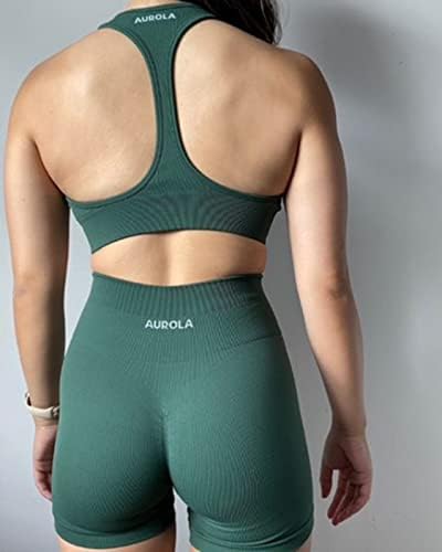 Aurola Power Workout Shorts para mulheres sem costura academia de academia executando fitness