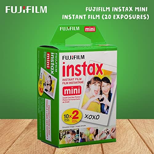Fujifilm Instax Mini 12 Câmera instantânea com 60mm de distância focal + 4x Fujifilm Instax Mini Twin Film