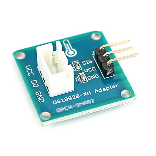 Gaohou 2 PCs DS18B20 Sensor de temperatura digital à prova d'água com módulo adaptador para Arduino