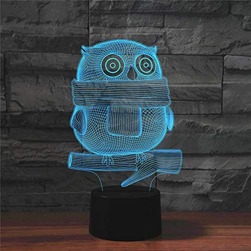 Superhongjihao Night Light for Kids 3D Animal Owl Led Lamp com controle remoto 16 COR CORMA
