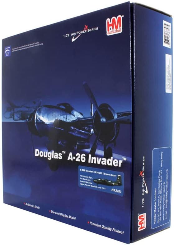 Hobby Master Douglas A-26b Invader No.44-34552 Nariz marrom USAF 731º bombardeiro Sqn Iwakuni Base aérea