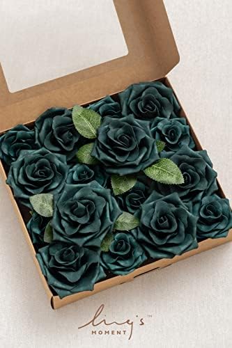 Momento de Ling Flores artificiais Avalanche Rose Flores de espuma falsa Flores de casamento verde Flores de casamento