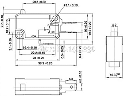 STILY STILIMENTY LMIT SWITCH 100PCS MICRO SWITCH V-15-1C25 V-15-IC25 para interruptor de contato do forno