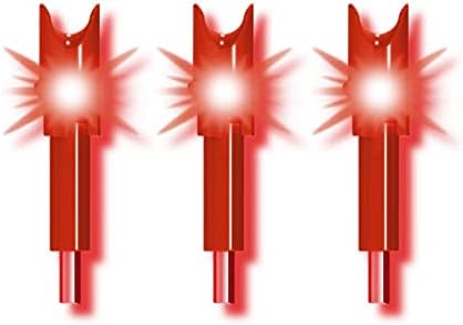 Tenpoint Alpha -Brite Lighted bebow Nock, Red - pacote de 3 - Para uso com a maioria das bestas