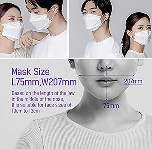 Air Queen Nanofiber Filter Máscara - Branco 10 PCs e Preto 10 PCs mais 1 KF94 Máscara Branca [Total 21 máscaras]