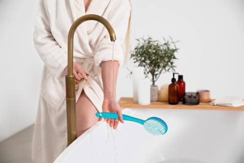 Pincel de banho de decorrack com cerdas, alça longa para esfoliar as costas, corpo e pés, lavador de