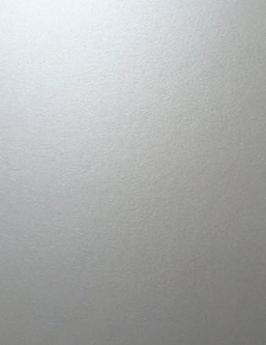 Papel de cartolina metálica do estrelato de prata - 8,5 x 11 polegadas - 105 lb. / 284 GSM Capa - 25 folhas do