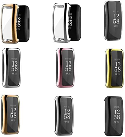 Lokke Compatível Compatível com Fitbit Inspire 3 Caso de proteção, cobertura completa TPU Protetive