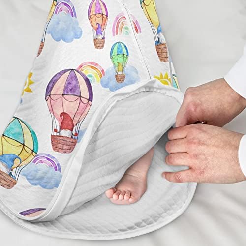vvfelixl unissex gnomos balões de ar quente saco de dormir de bebê, cobertor de bebê vestível, saco de